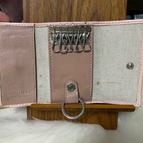 Authentic JIMMY CHOO SET! NELLIE STAR KEY CASE & FILIPA STAR LONG ZIP WALLET - Picture 5 of 14